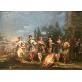 Giovanni Antonio Guardi (1699-1760)
Tre coppie in esotico vestito che danzano di fronte al fuoco.
Olio su tela, cm 46x64.