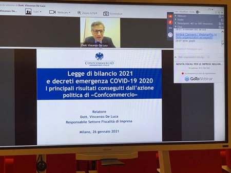 Webinar novita fiscali 2021 Vincenzo De Luca Confcommercio sito
