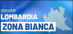 Emergenza Covid<br>Lombardia in zona bianca<br>dal 14 giugno<br>Stop al coprifuoco