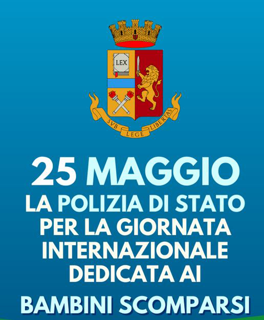 Polizia per la Giornata internazionale bambini scomparsi