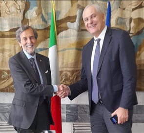 Garosci e Nicola Caputo (consigliere Tajani) Garosci e Nicola Caputo (consigliere Tajani)