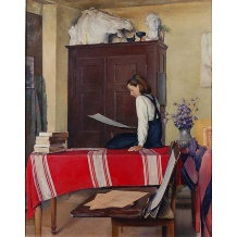 <p>Baccio Maria Bacci <br />"Interno" Olio su tavola Cm. 60x80</p> <i>Galetti galleria d'arte di Alessandro Biffanti</i>