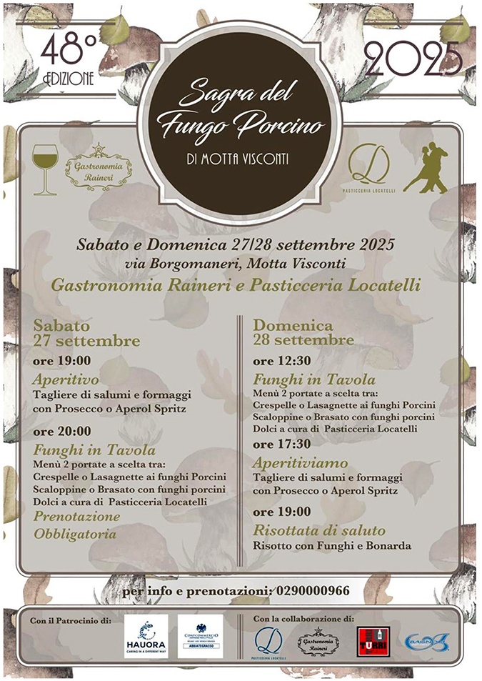 Sagra del Fungo Porcino Menu 1