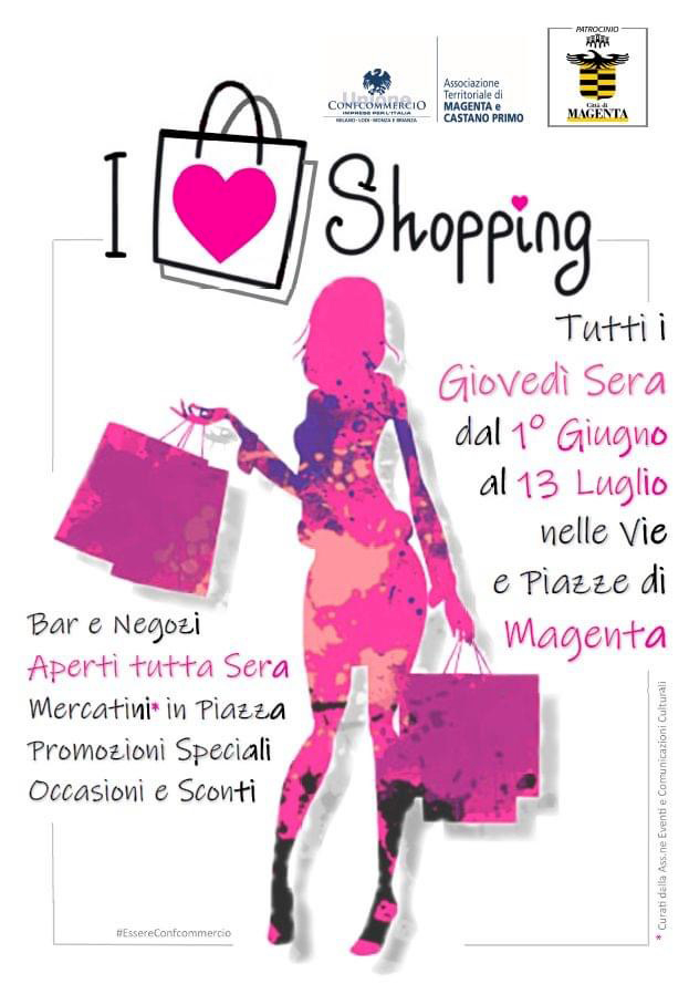 Magenta I love shopping
